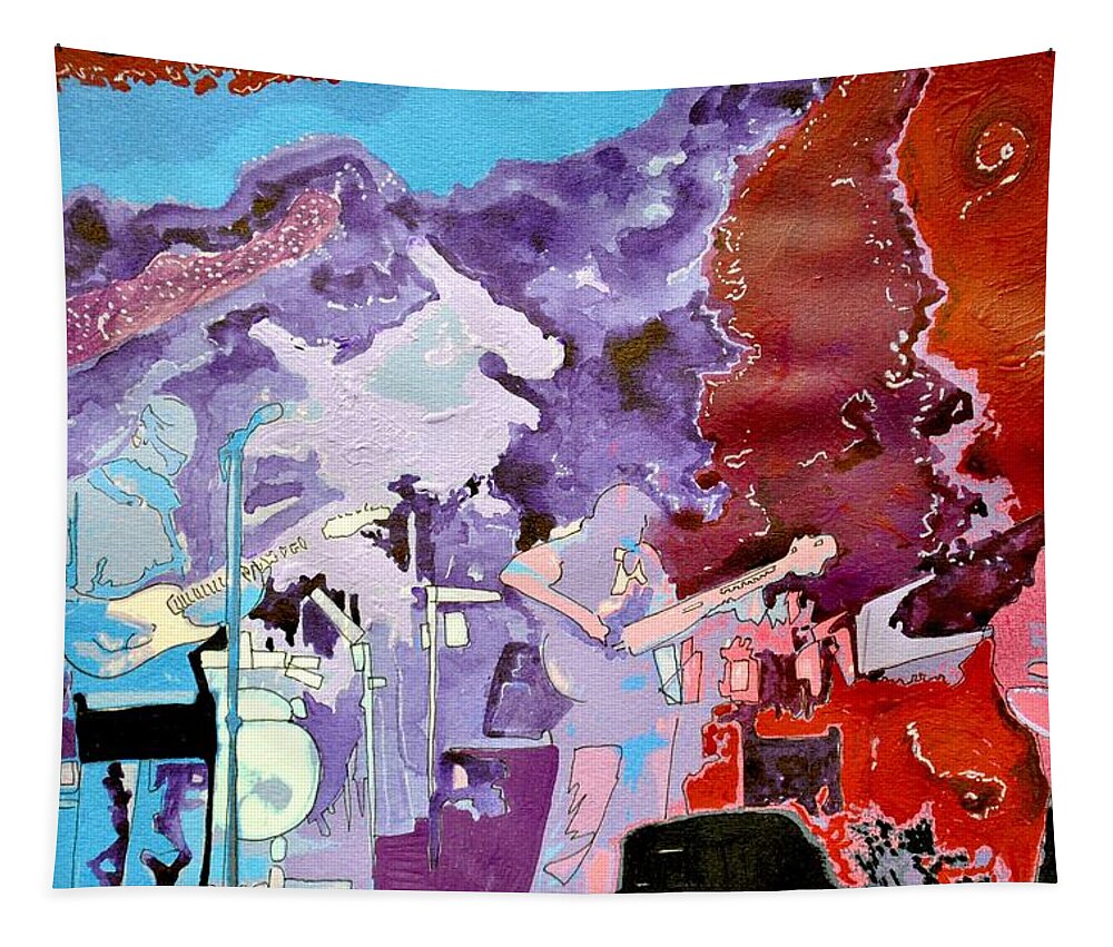 Music Tapestry featuring the painting Umphreys Trip by Patricia Arroyo