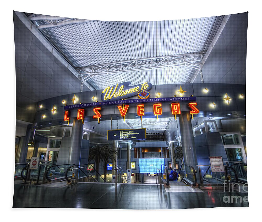Art Tapestry featuring the photograph Vegas Airport by Yhun Suarez