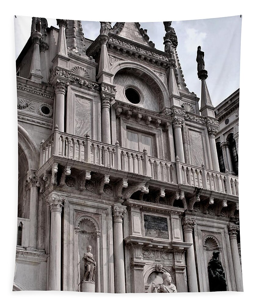 Venice Tapestry featuring the photograph Venetian Architecture IV by Ellen Heaverlo