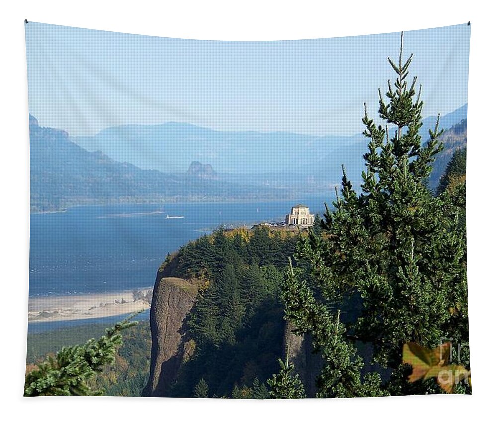 Vista House Tapestry featuring the photograph Vista House by Charles Robinson