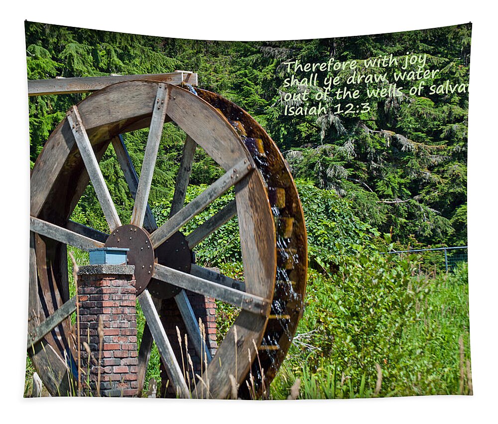 Scripture Tapestry featuring the photograph Wells of Salvation by Tikvah's Hope