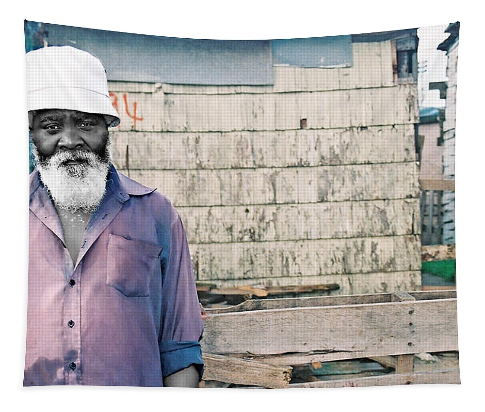 Township Tapestry featuring the photograph White Beard by Andrew Hewett