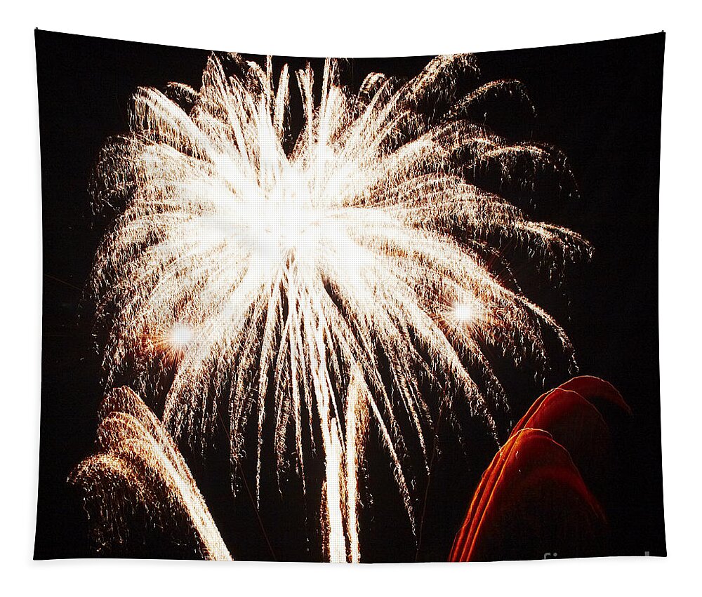 Fireworks Tapestry featuring the photograph White flower by Agusti Pardo Rossello