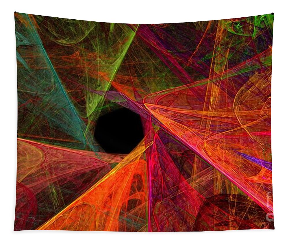 3d Tapestry featuring the digital art Wide Eye Color Delight Panorama by Andee Design