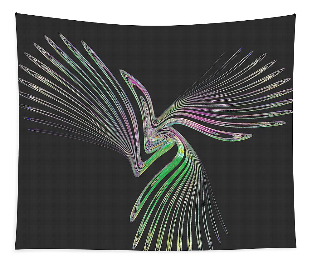 Wing Tapestry featuring the digital art Wings of Icarus by Leslie Revels