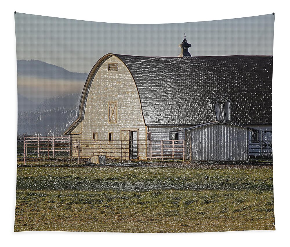 Special Effect Tapestry featuring the photograph Wrapped Barn by Mick Anderson