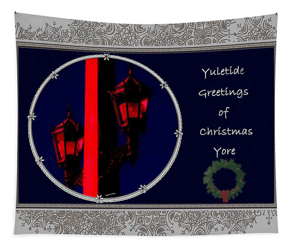Christmas Tapestry featuring the photograph Yuletide Greetings by DigiArt Diaries by Vicky B Fuller