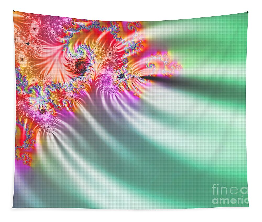 Abstract Fractal Tapestry featuring the digital art Aurora Color Dreams by Stefano Senise