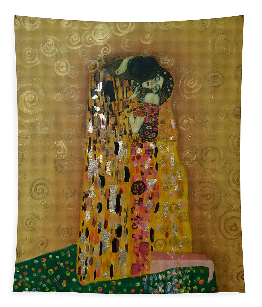 Couple Tapestry featuring the painting Inspiration by Lynne McQueen