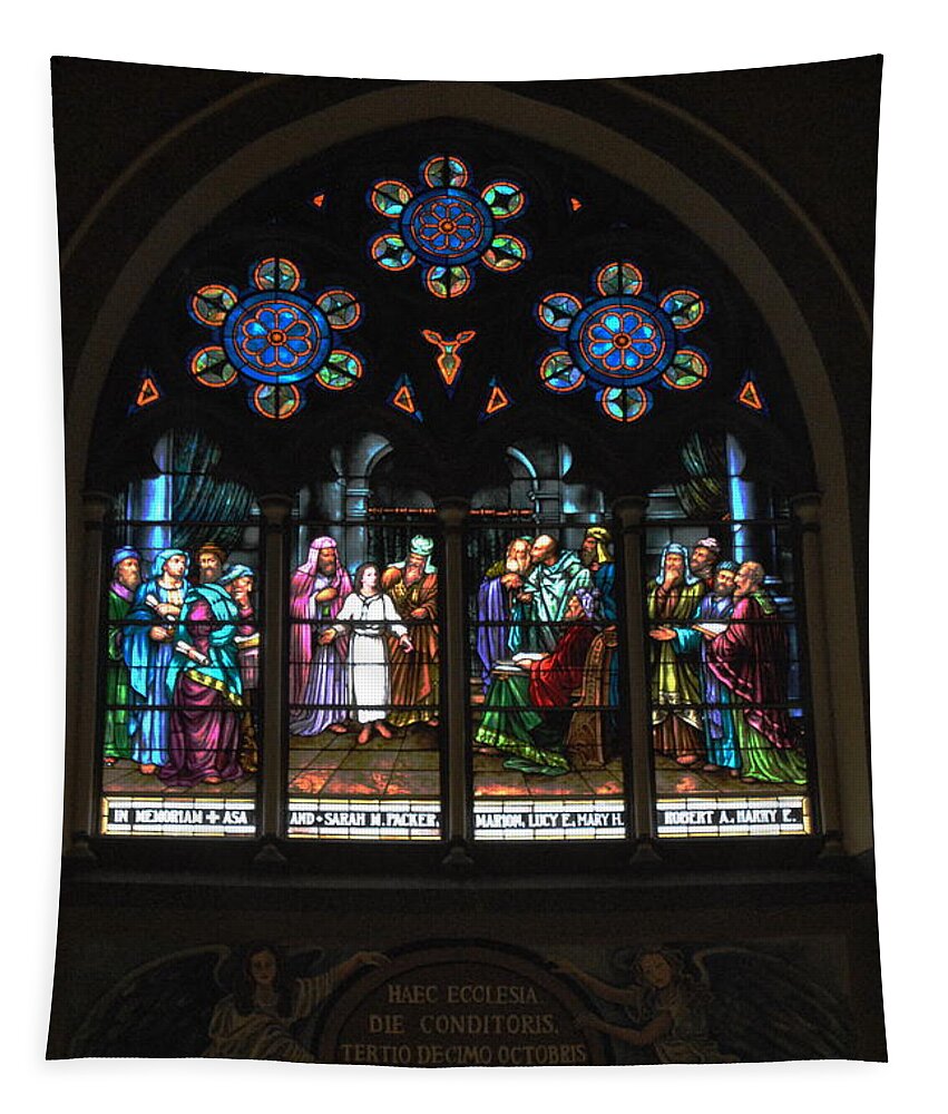 Lehigh University Tapestry featuring the photograph Packer Windows by Jacqueline M Lewis