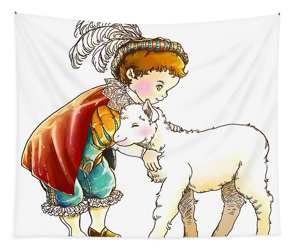 Robin Hood Tapestry featuring the painting Prince Richard and his new friend by Reynold Jay