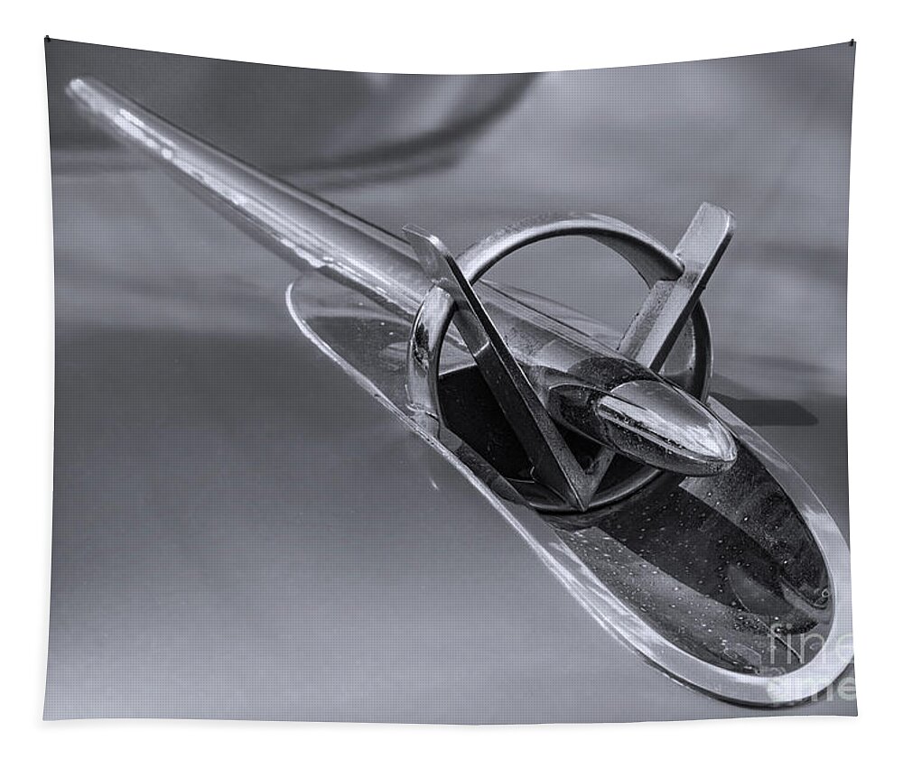 Car Tapestry featuring the photograph 1953 Buick Super Hood Ornament by Jerry Fornarotto