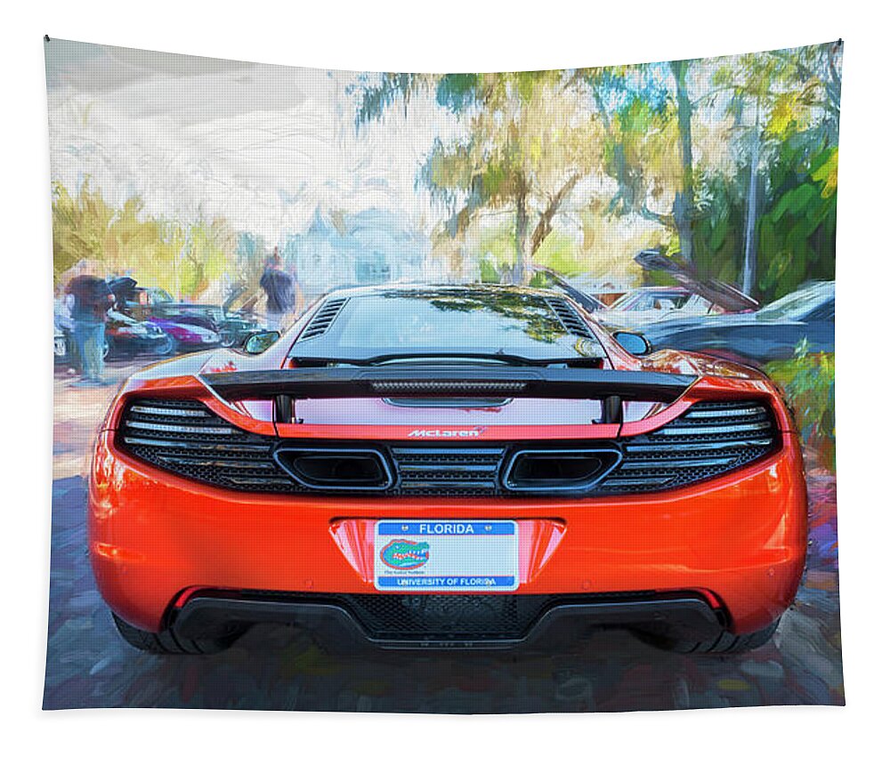 2014 Mclaren Spider Tapestry featuring the photograph 2014 McLaren MP4 12C Spider c198 #1 by Rich Franco