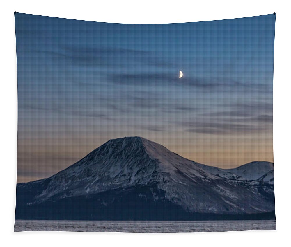 Usa Tapestry featuring the photograph Alaska sunset #2 by Framing Places