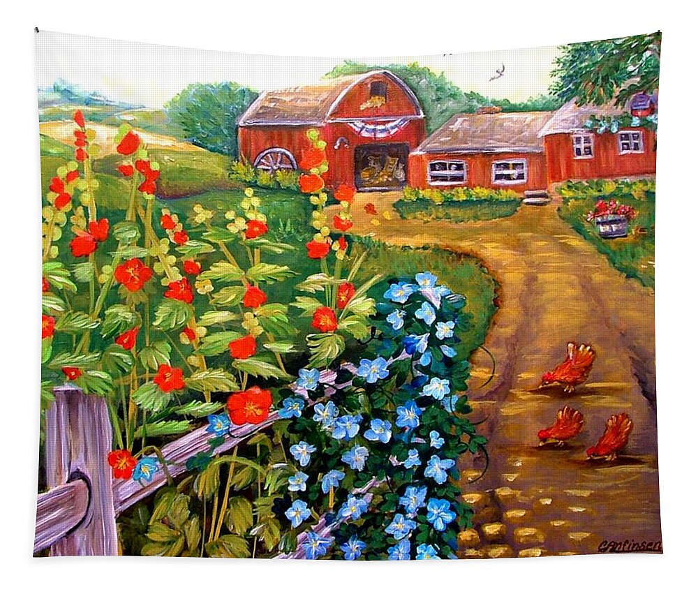American Tapestry featuring the painting Americana #1 by Carol Allen Anfinsen