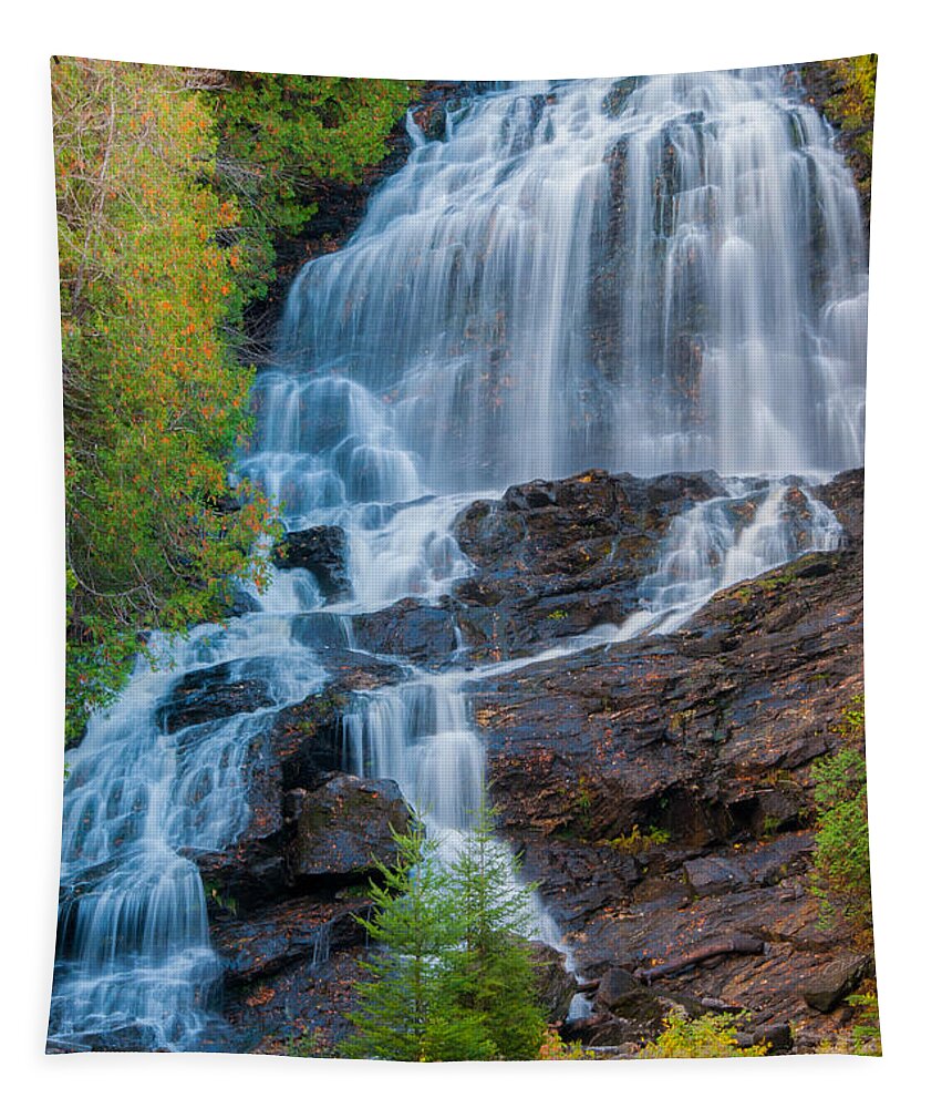 New England Tapestry featuring the photograph Beaver Brook Falls #1 by Brenda Jacobs