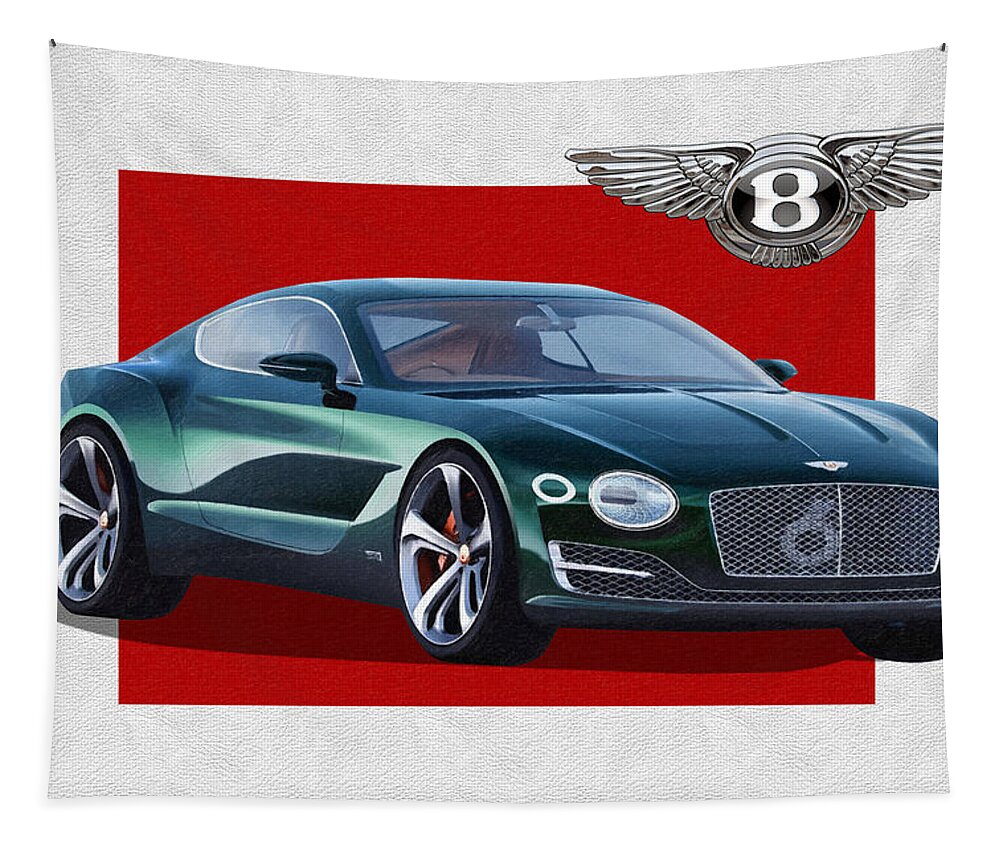 �bentley� Collection By Serge Averbukh Tapestry featuring the photograph Bentley E X P 10 Speed 6 with 3 D Badge by Serge Averbukh