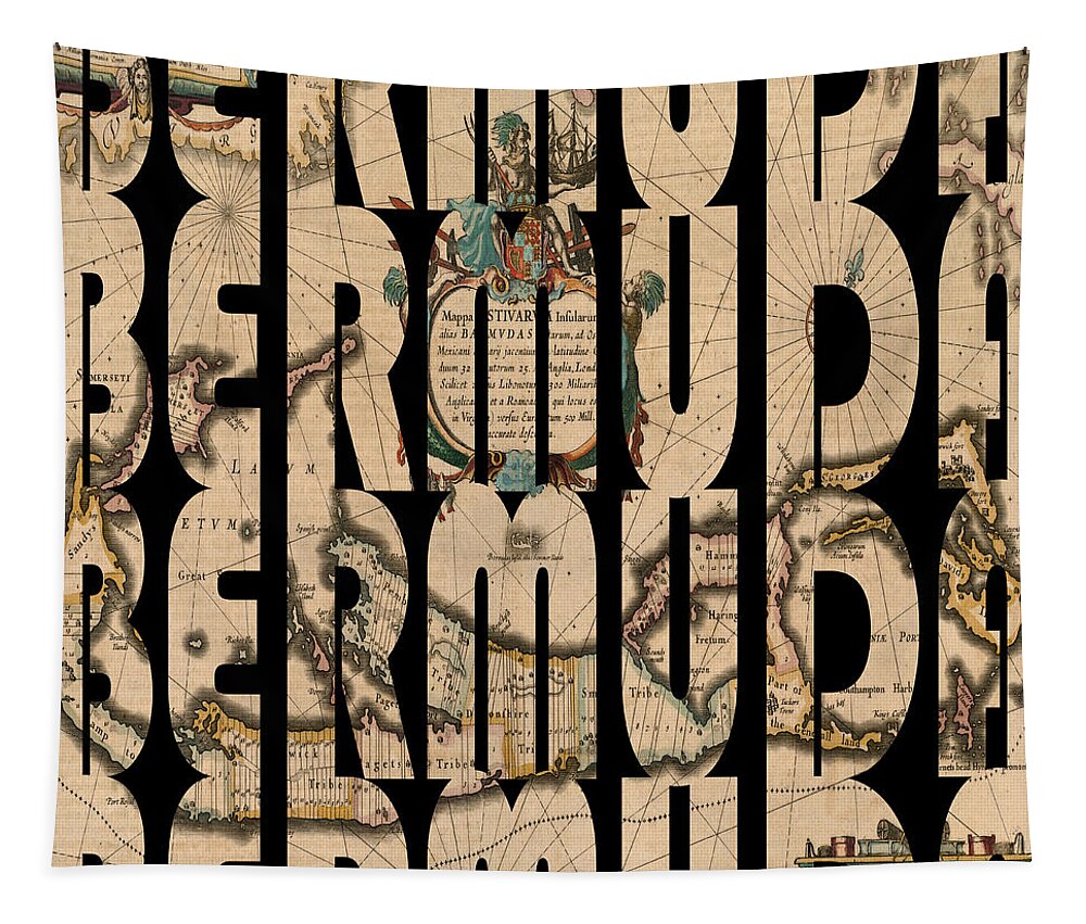 Bermuda Word Art Tapestry featuring the photograph Bermuda 1662 #1 by Andrew Fare