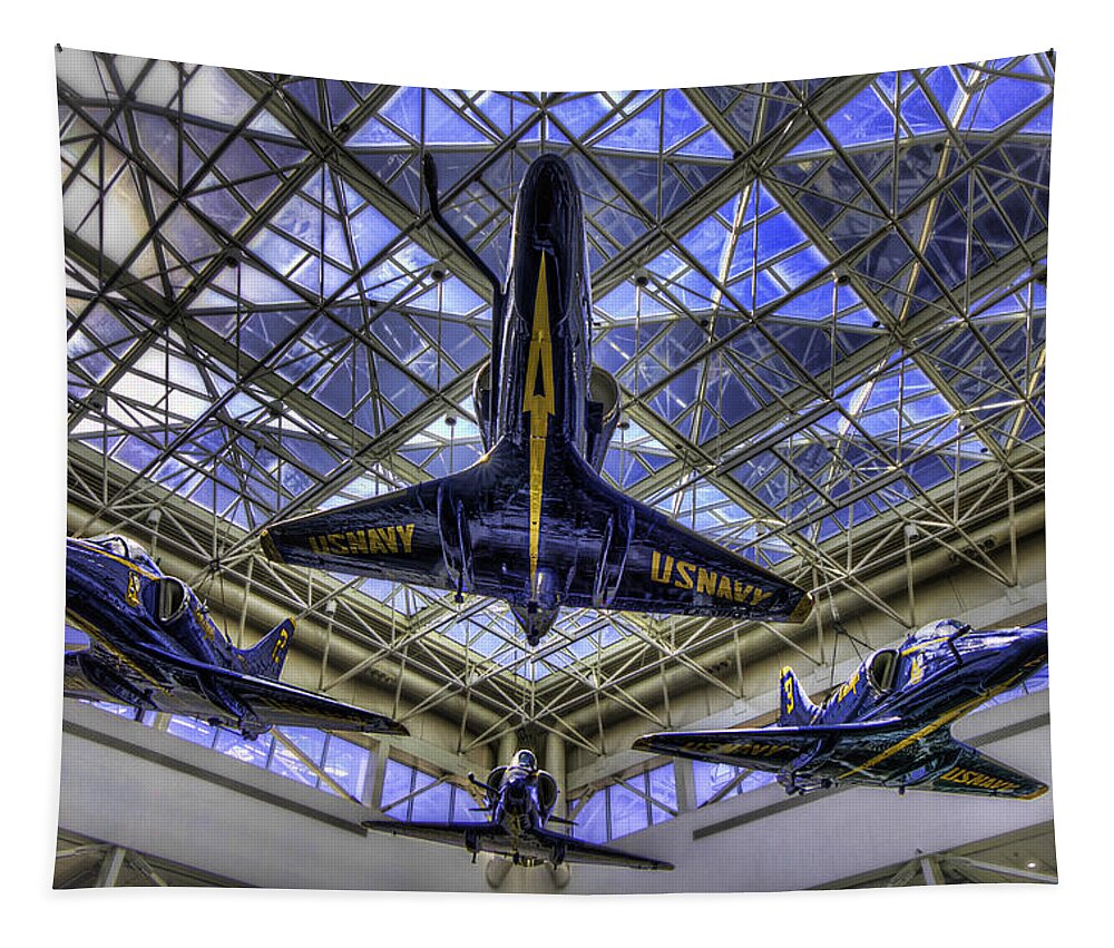 Florida Tapestry featuring the photograph Blue Angels #1 by Tim Stanley