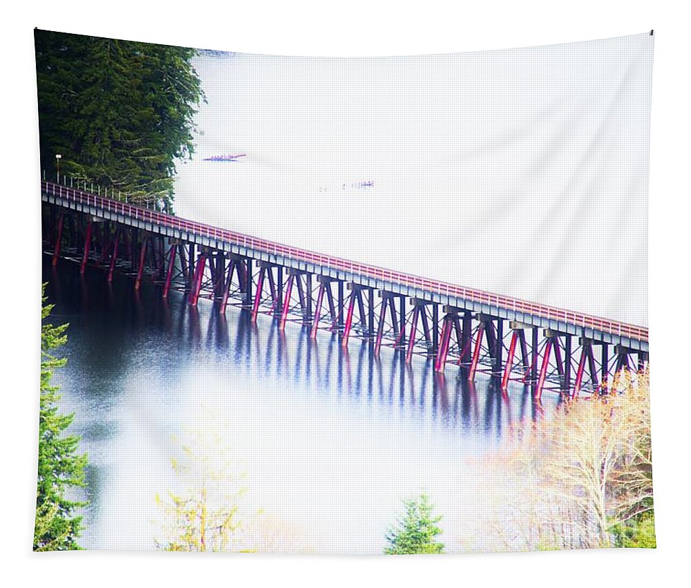 Bridge Tapestry featuring the photograph Bridging Over by Merle Grenz