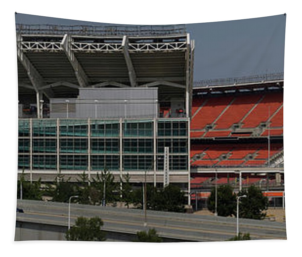 Cleveland Tapestry featuring the photograph Browns Stadium #1 by Stewart Helberg