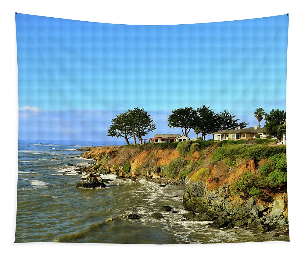 Cayucos California Tapestry featuring the photograph Cayucos California #1 by Barbara Snyder