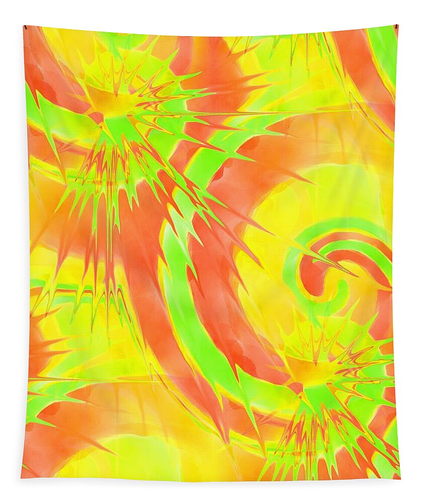 Abstract Tapestry featuring the painting Citrus #1 by Chris Butler