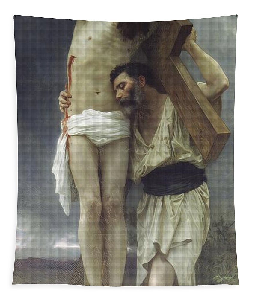 William Adolphe Bouguereau Tapestry featuring the painting Compassion #2 by Troy Caperton