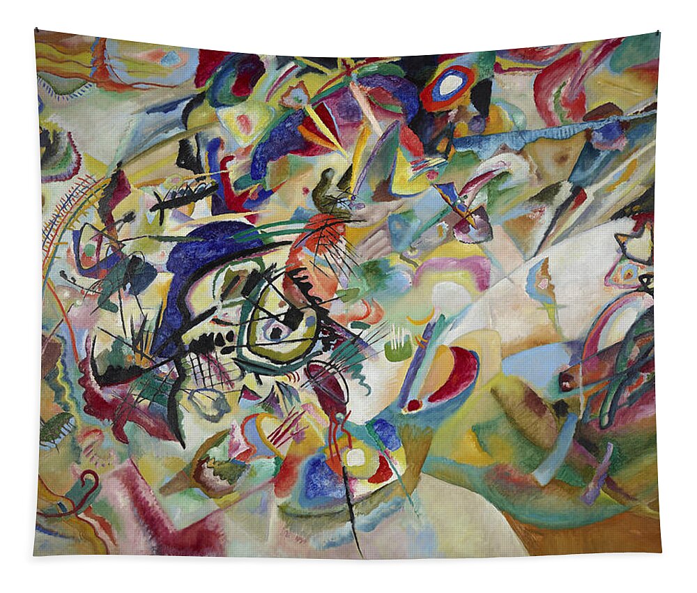 Wassily Kandinsky Tapestry featuring the painting Composition VII by Wassily Kandinsky