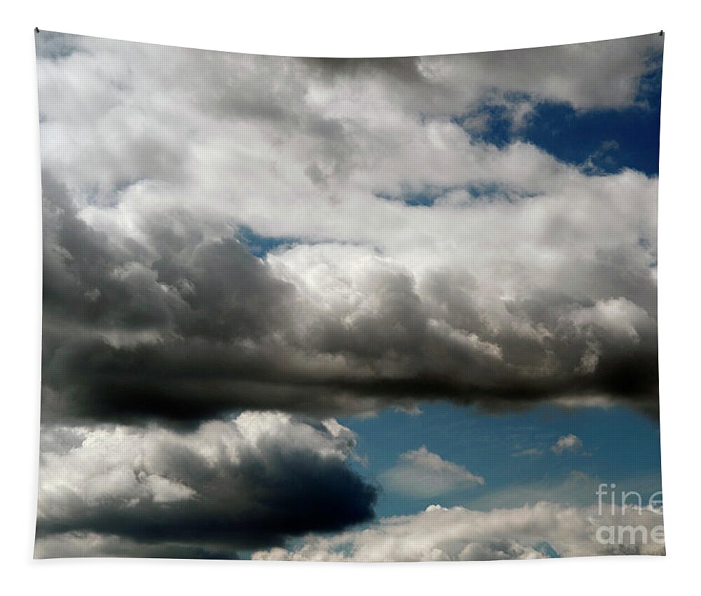 Atmosphere Tapestry featuring the photograph Cumulus clouds with Vertical Growth #2 by Jim Corwin