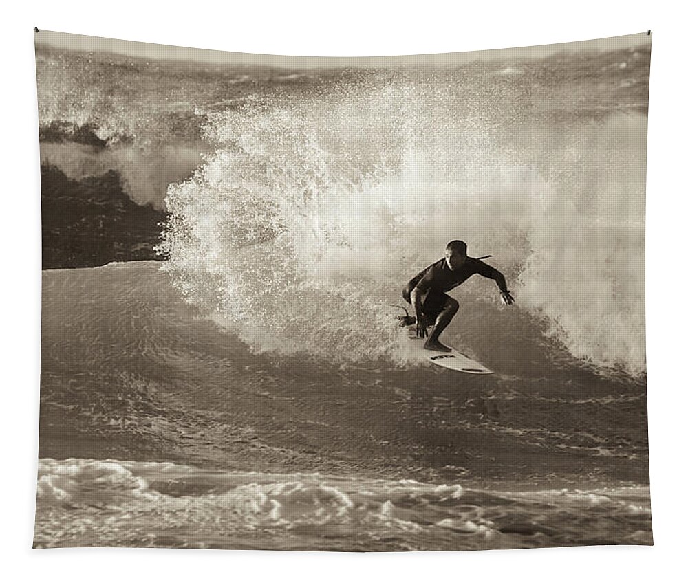 Surf Tapestry featuring the photograph Curl #1 by Alex Lapidus