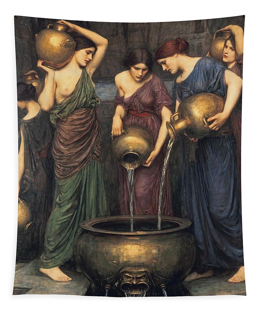John William Waterhouse Tapestry featuring the painting Danaides #3 by John William Waterhouse