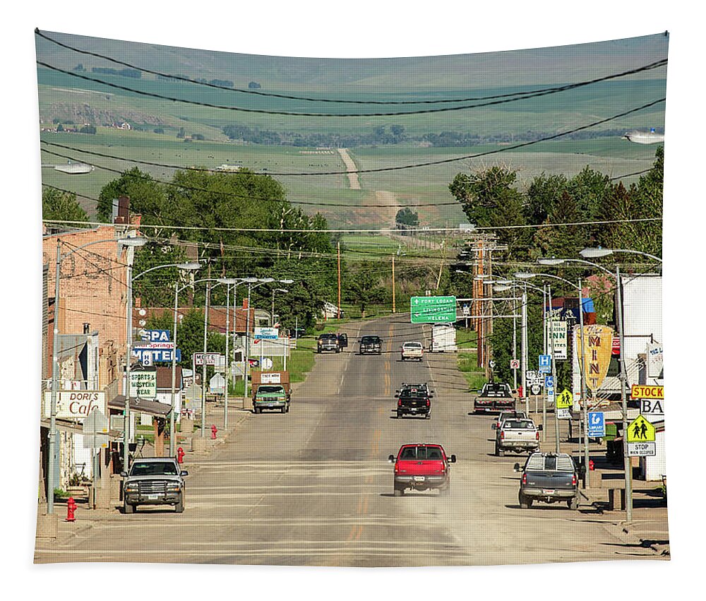 White Sulphur Springs Tapestry featuring the photograph Dusty Mountain Town by Todd Klassy