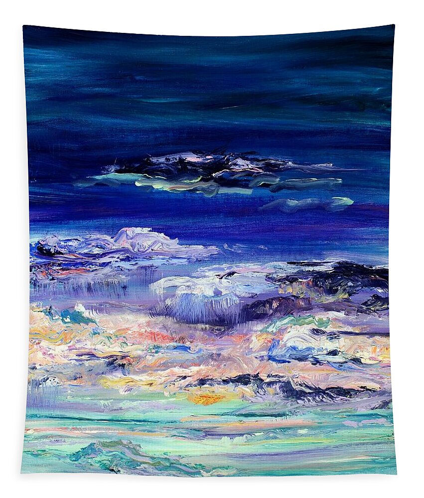 Dusk Tapestry featuring the painting Dusk Imagining by Regina Valluzzi