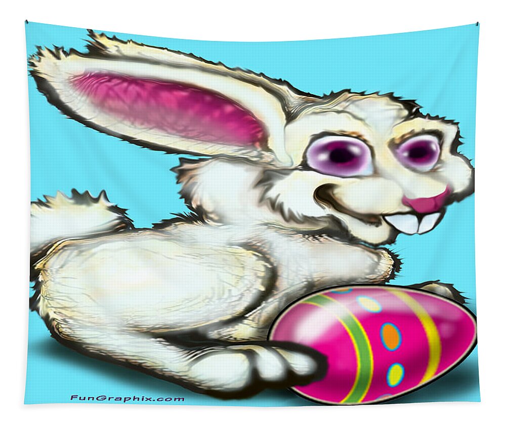 Easter Tapestry featuring the digital art Easter Bunny #2 by Kevin Middleton