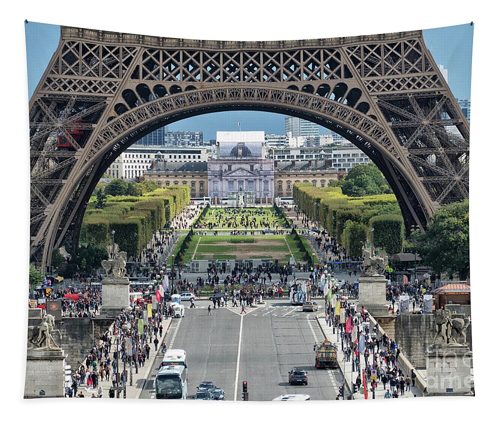 Paris Tapestry featuring the photograph Eiffel Tower Paris #2 by Lynn Bolt