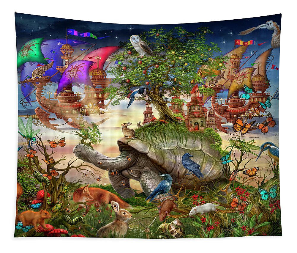  Tapestry featuring the digital art Evening Stroll #1 by Ciro Marchetti