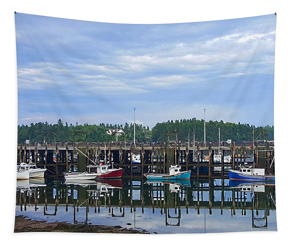 Sea Tapestry featuring the photograph Fishing Boats - Beaver Harbour #2 by Michael Graham
