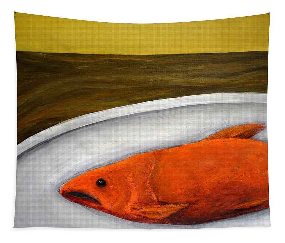 Fish Tapestry featuring the painting Fishy Fish ll #1 by Michelle Calkins