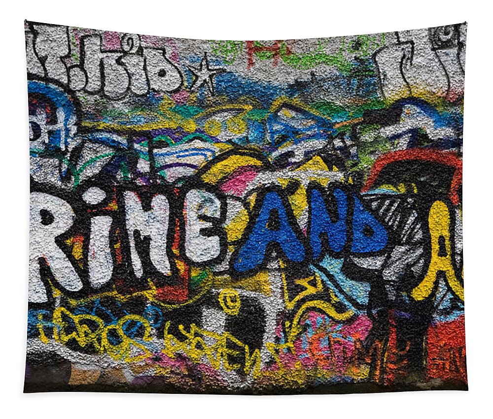Photography Tapestry featuring the photograph Grafitti On The U2 Wall, Windmill Lane #1 by Panoramic Images