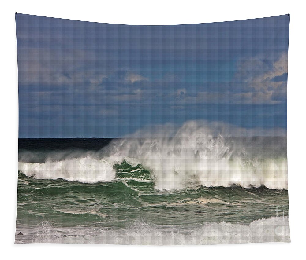 Africa Tapestry featuring the photograph Hermanus Surf, South Africa, Indian #1 by Gerard Lacz