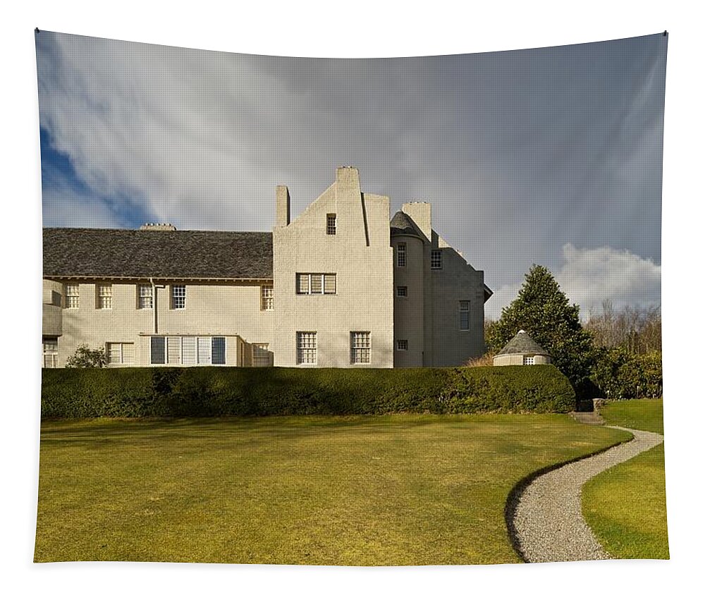 Hill House Tapestry featuring the photograph Hill House Helensburgh #1 by Stephen Taylor