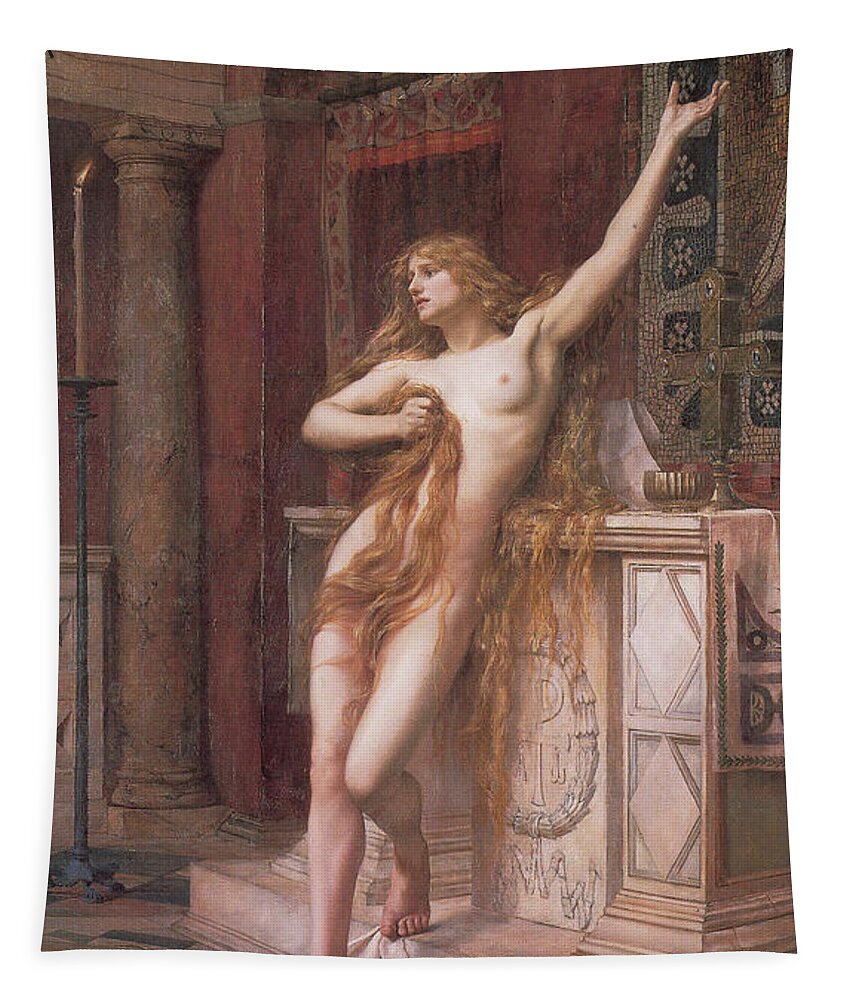 Science Tapestry featuring the photograph Hypatia Of Alexandria, Mathematician #1 by Science Source