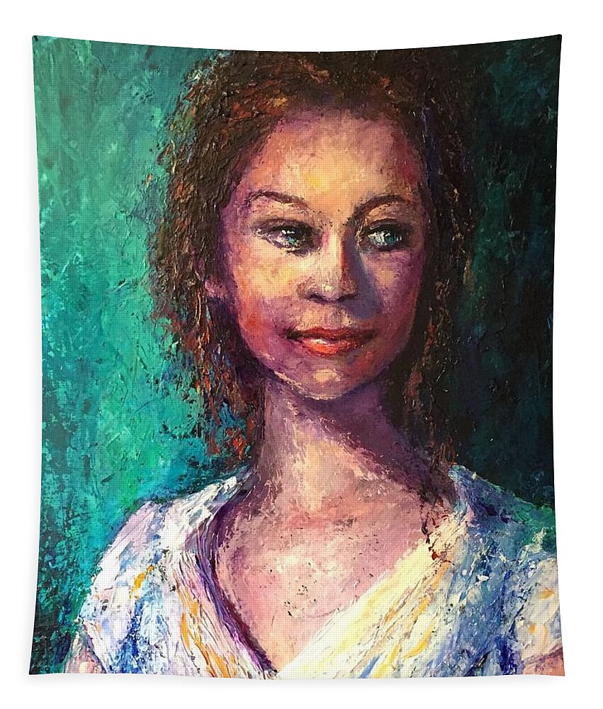 Jessica Tapestry featuring the painting Jessica #2 by Shannon Grissom