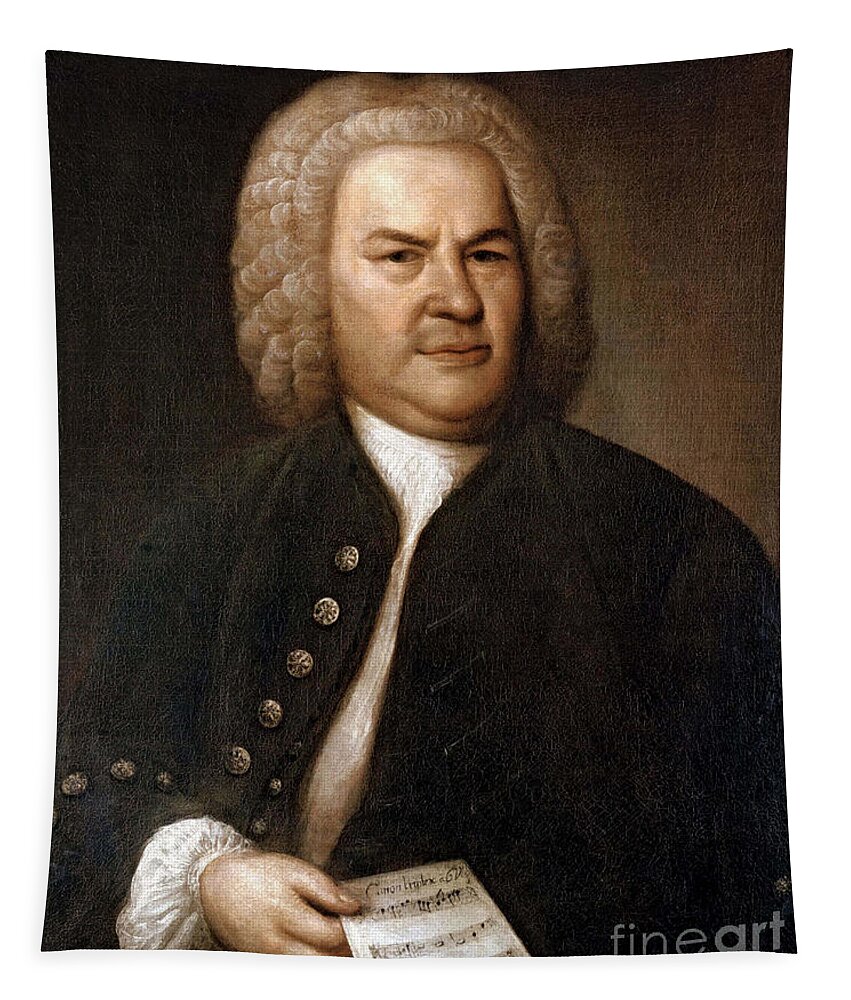 Art Tapestry featuring the photograph Johann Sebastian Bach, German Baroque by Photo Researchers