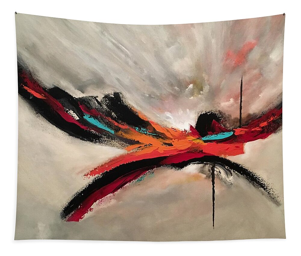 Abstract Tapestry featuring the painting Journey by Soraya Silvestri