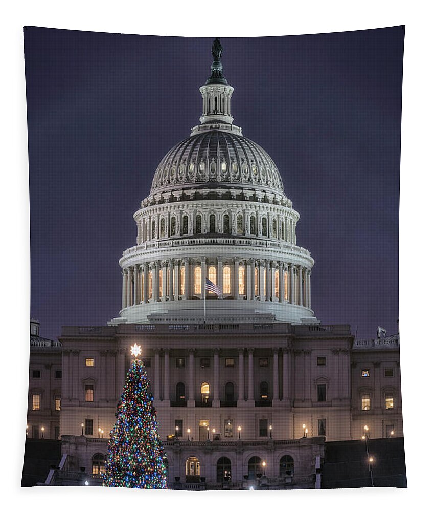 Washington Dc Tapestry featuring the photograph Lights #2 by Robert Fawcett