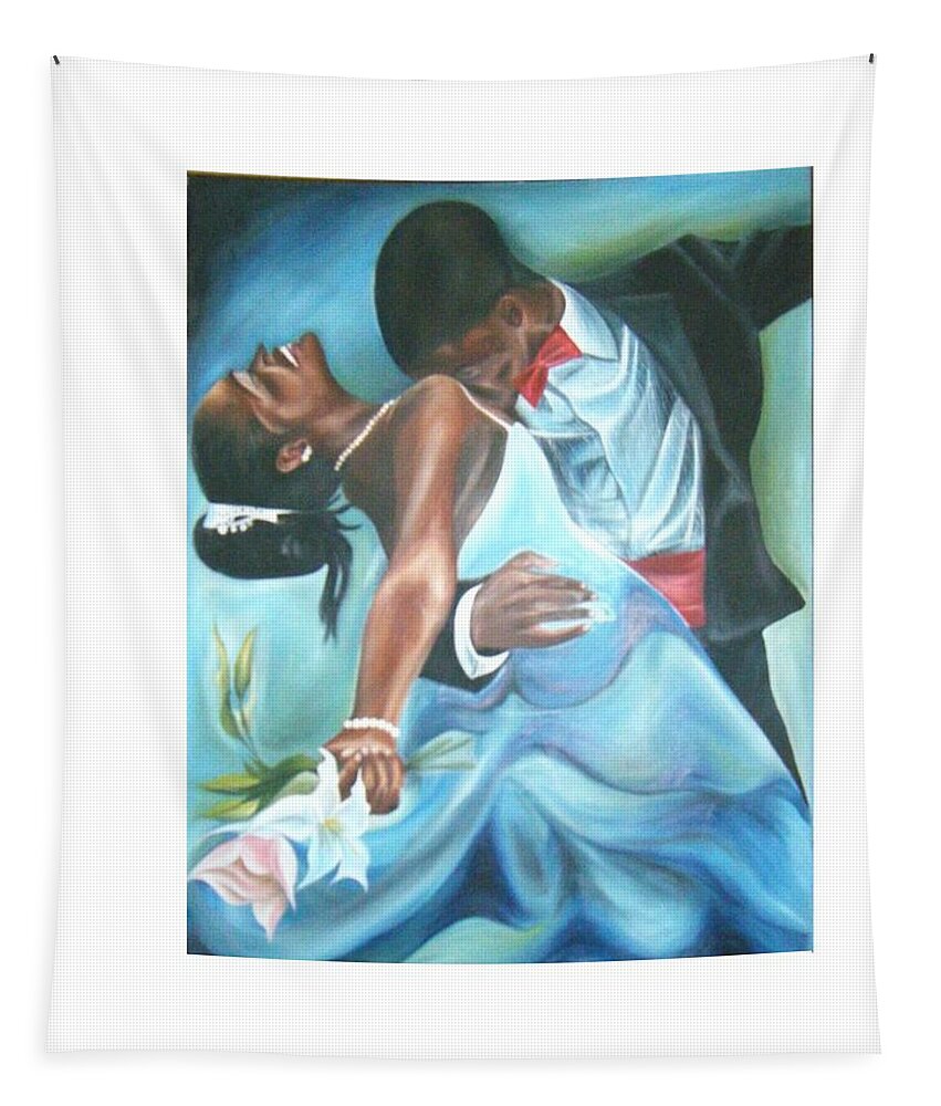 Beautiful Tapestry featuring the painting Love Dance by Olaoluwa Smith
