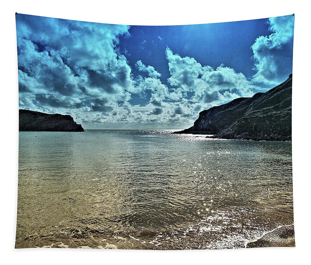 Seascapes Tapestry featuring the photograph Lulworth Cove by Richard Denyer