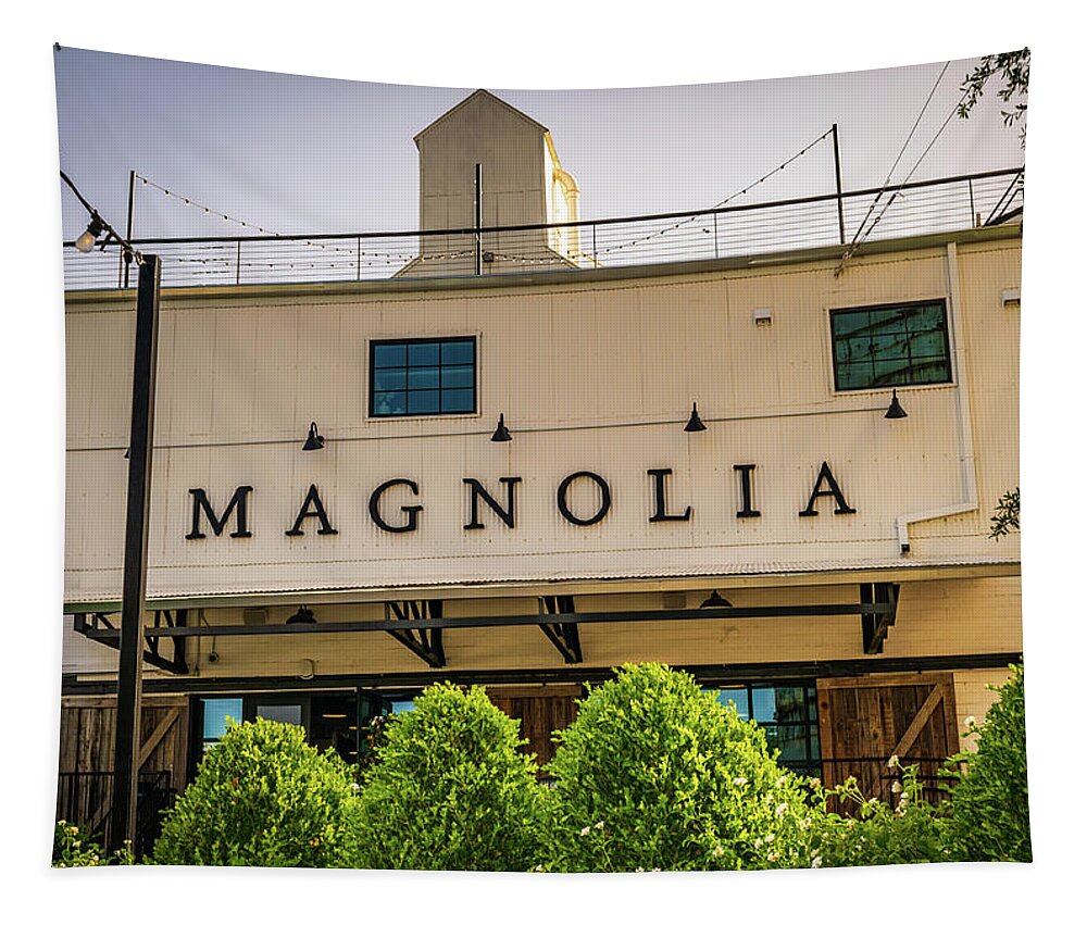 Magnolia Silos Tapestry featuring the photograph Magnolia Market #1 by Aaron Geraud